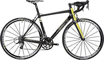Eastway Mens R 1.0 Carbon Road Bike - Black/Yellow, Large