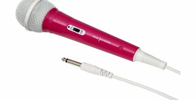 Easy Karaoke PM-425 Uni-Directional Pink Microphone (Ideal as a karaoke Mic)