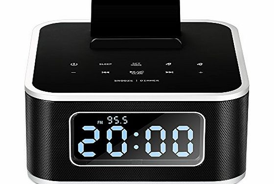 EasyAcc S1 Bluetooth Alarm Clock Radio Speaker, Black