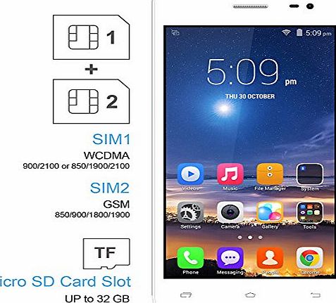 EasySMX  Leagoo Ld 6 Smart Phone Android 4.4.2 MTK Dual-Core Processer 4.5 inch IPS Display 1600 mAh Lithium Battery Dual Camera 2G/3G Dual SIM Standby Black