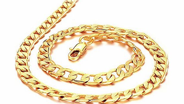 EBASE Necklace EBASE Fashion 18K Yellow Gold Plated Chain Mens Necklace