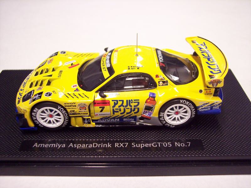 Ebbro Amemiya AsparaDrink RX7 Super GT 2005 #7 in Yellow