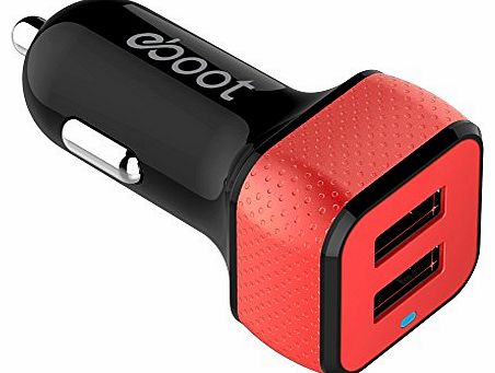 22W 4.4A (2.4A + 2.0A) dual USB Ports Car Charger for Samsung Galaxy S5 Prime; The All New HTC One M8/ACE M7 M4,Mini 2; iPhone 5S 5 5C 4S 6, iPad Air 4 3 2, iPad Mini 1 2 Retina, iPad touch, iPo