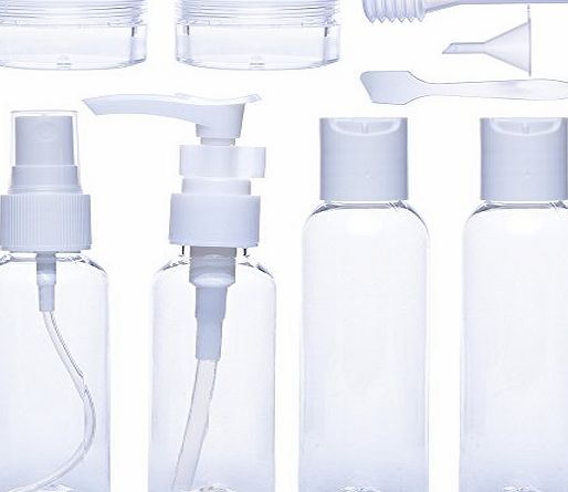 eBoot Travel Bottle Set Air Travel Bottles Toiletries Liquid Containers for Cosmetic Make-up, 9 Pieces