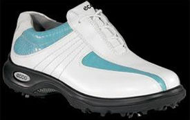 Ecco Casual Swing Womens Golf Shoe White/Cruise Blue