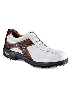 Ecco Flexor Hydromax Golf Shoe White/Cognac/Bison