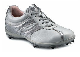 ecco Ladies Golf Shoe Casual Cool Hydromax White/Light Silver 38553