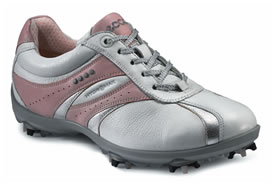ecco Ladies Golf Shoe Casual Cool Hydromax White/Rose 38553