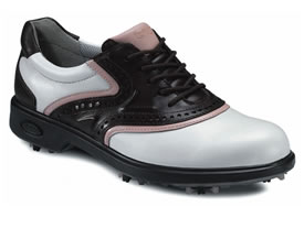 ecco Ladies Golf Shoe Classic Hydromax White/Coffee 38793