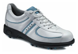 ecco Ladies Golf Shoe Classic Premier White/Blue Bell 38743