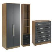 Eclipse bedroom furniture package, Black