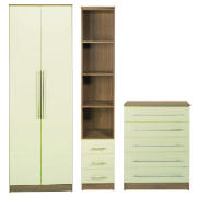 Eclipse bedroom furniture package, Cream