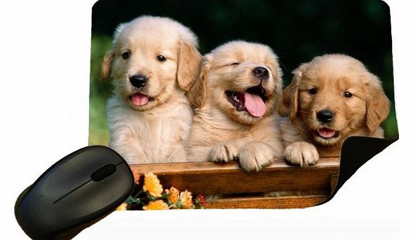 Eclipse Gift Ideas Dog 01 - Cute Golden Retriever Puppies Mouse Mat / Pad - By Eclipse Gift Ideas