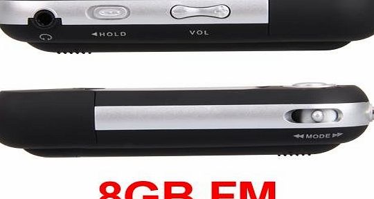 Ecloud Shop Black 8GB 8G USB Flash Drive LCD Mini MP3 Player w/ FM Radio