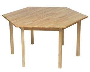ECO nature hardwood hexagonal tables