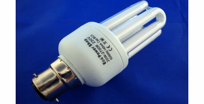 Eco Power Shop 3 PIN - BC3 - 20W Energy Saving CFL Light Bulb