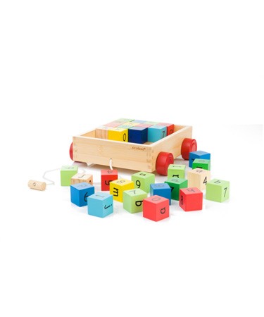 Bamboo Pull Along Alphabet Building Blocks