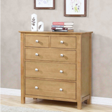 Ecofurn Lynmouth 2 plus 3 Drawer Chest in Solid wood with Light Oak finish
