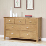 Ecofurn Lynmouth 3 plus 4 Drawer Chest in Solid wood with Light Oak finish