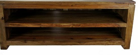 EcoIndia Sheesham wood Shaker design open shelf TV Cabinet