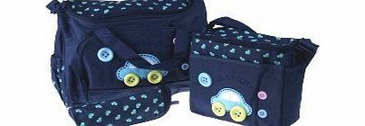 Ecosusi 4pcs/set Carters changing Bags for Baby (dark blue)