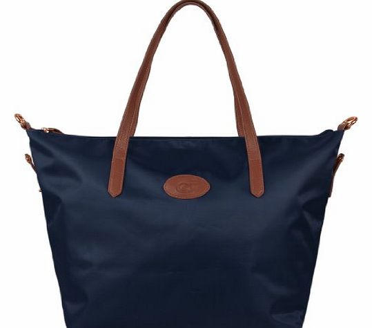 Ecosusi.inc Designer Waterproof Nylon Tote Bag Beach Bags (Navy blue)