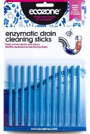 Enzymatic Drain Sticks - Helps to Prevent Blockages Forming - 1 Year of Protection Per Packet