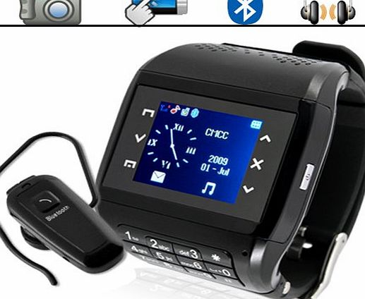 Ecshop-leader Ninja Q8 Watch Mobile Phone dual sim with camera touchscreen MP3 MP4 with keypad