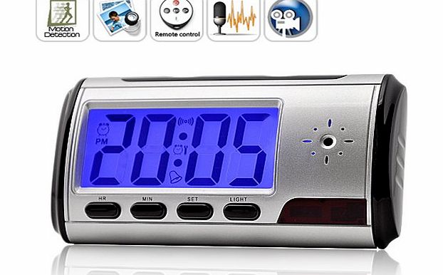 ECSHOP Spy Home Security Talking Clock ,Alarm Security Hidden DVR Remote Control