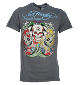 Ed Hardy 13 Ghosts Charcoal T-Shirt