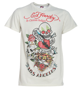 Ed Hardy Death of Love Off White T-Shirt