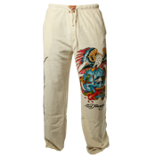 Ed Hardy Ivory Velour Loungewear Pants (Battle)