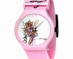 Ed Hardy Ladies Spectrum White Pink Watch