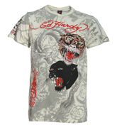 Ed Hardy New Tiger Off White T-Shirt