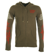 Ed Hardy Tiger Army Full Zip Hooded Sweater