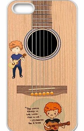 Ed Sheeran Hot Sale Cartoon Ed Sheeran Guitar Style Image Hard Plastic Cover Case (HD Image) For Iphone 5,5s