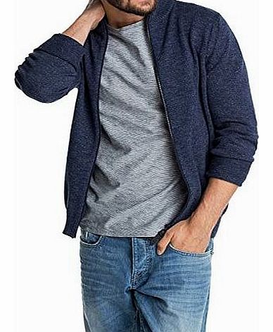 edc by Esprit  Mens Mao Long Sleeve Cardigan - Blue - Blau (INDIGO BLUE 498) - Small