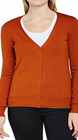 edc by Esprit Womens 104CC1I005 Long Sleeve Cardigan, Brown (Rusty Caramel), Size 14 (Manufacturer Size:X-Large)