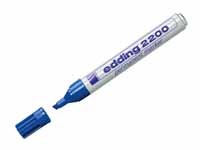2200 permanent blue chisel tip marker