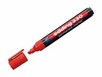 Edding 330 permanent chisel tip red marker with