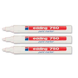 Edding 750 Paint Markers 2-4mm Line Width White