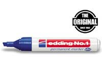 Edding No. 1 permanent blue chisel tip marker