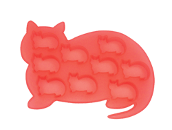 Silicone Ice Tray - Cat (Red) -