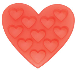Silicone Ice Tray - Heart (Red)