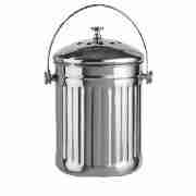 silver compost pail