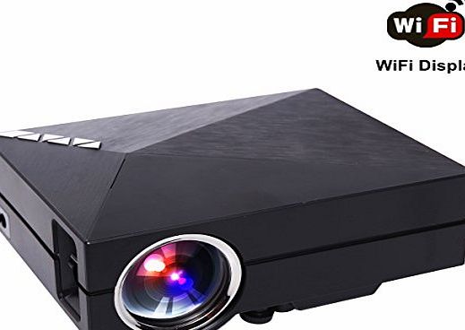 Edeelink WiFi Wireless Projector, Edeelink GM60A Wireless Display WIFI Mini Portable LED LCD Home Theater Projector Private Cinema Beamer support PC XBOX PS3 PS4 DVD TV with VGA/USB/SD/AV/HDMI Miracast Airplay