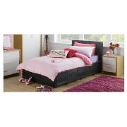 Eden Faux Leather Single Ottoman Bed, Black