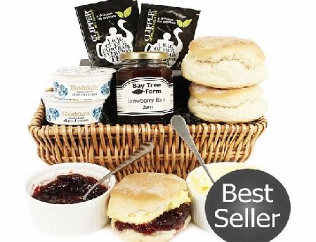 Eden4hampers.co.uk FREE DELIVERY Food Hampers - Small Westcountry Cream Tea Basket