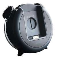 i-F200 Plus Black Double Bell Alarm Clock Retro iPod Docking Station / Charger