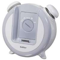 Edifier i-F200 White Double Bell Alarm Clock Retro iPod Docking Station / Charger